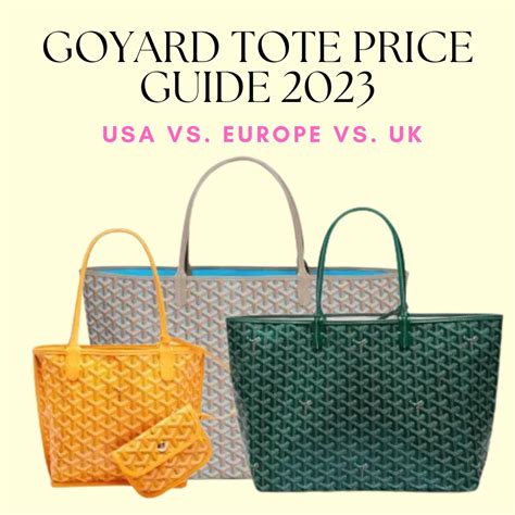 cost of goyard bag|goyard tote bag price 2023.